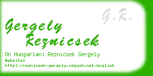 gergely reznicsek business card